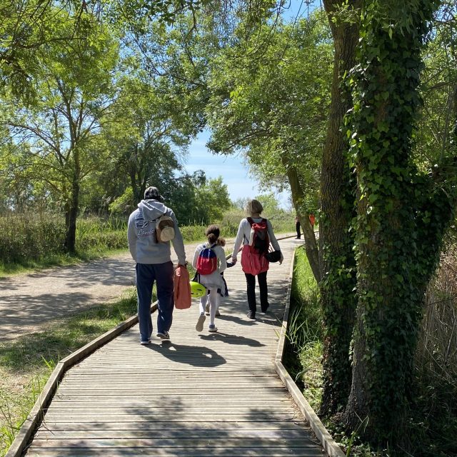 famille qui se promene a montpellier