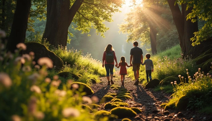 famille qui se balade a toulouse