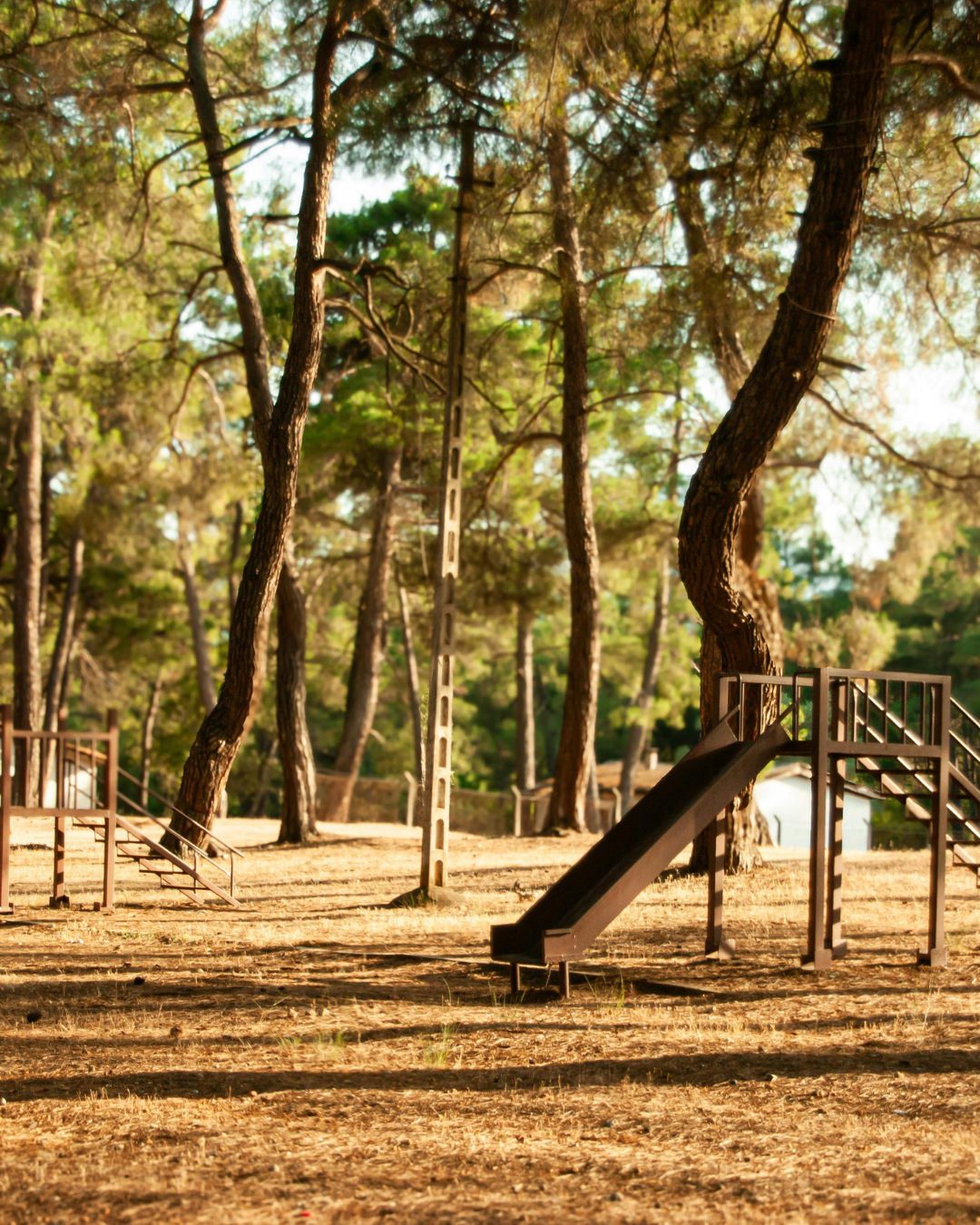 Aire de jeux pour enfants dans un parc familial